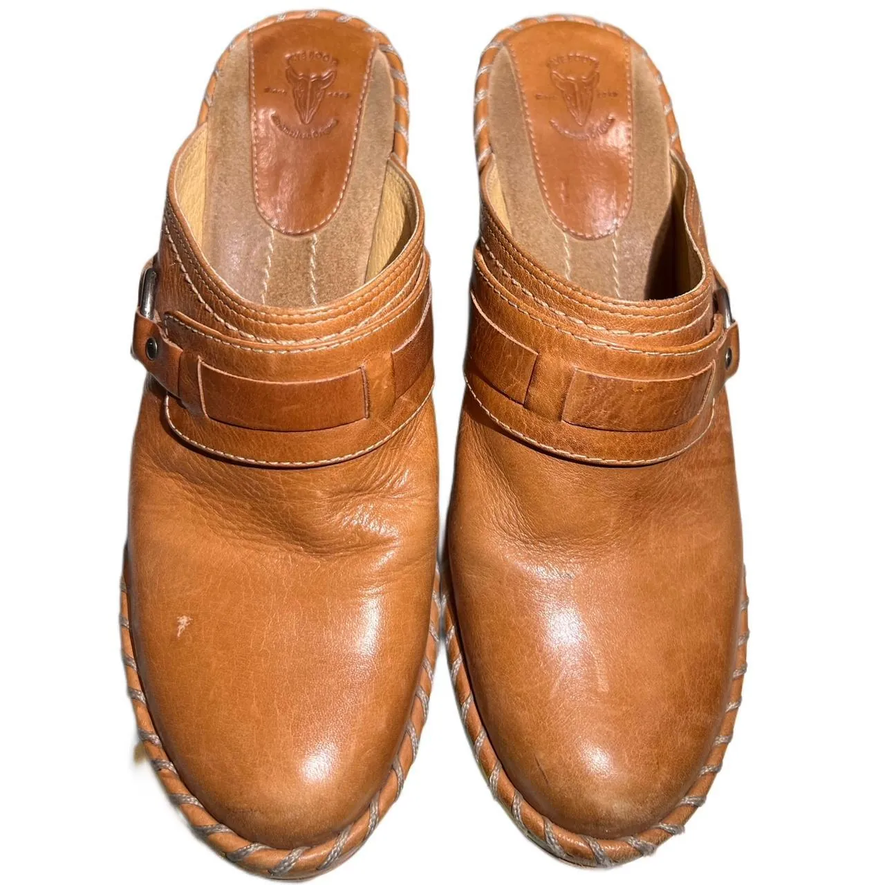 Frye Charlotte Close Toe Leather Mules., photo 2 of 7