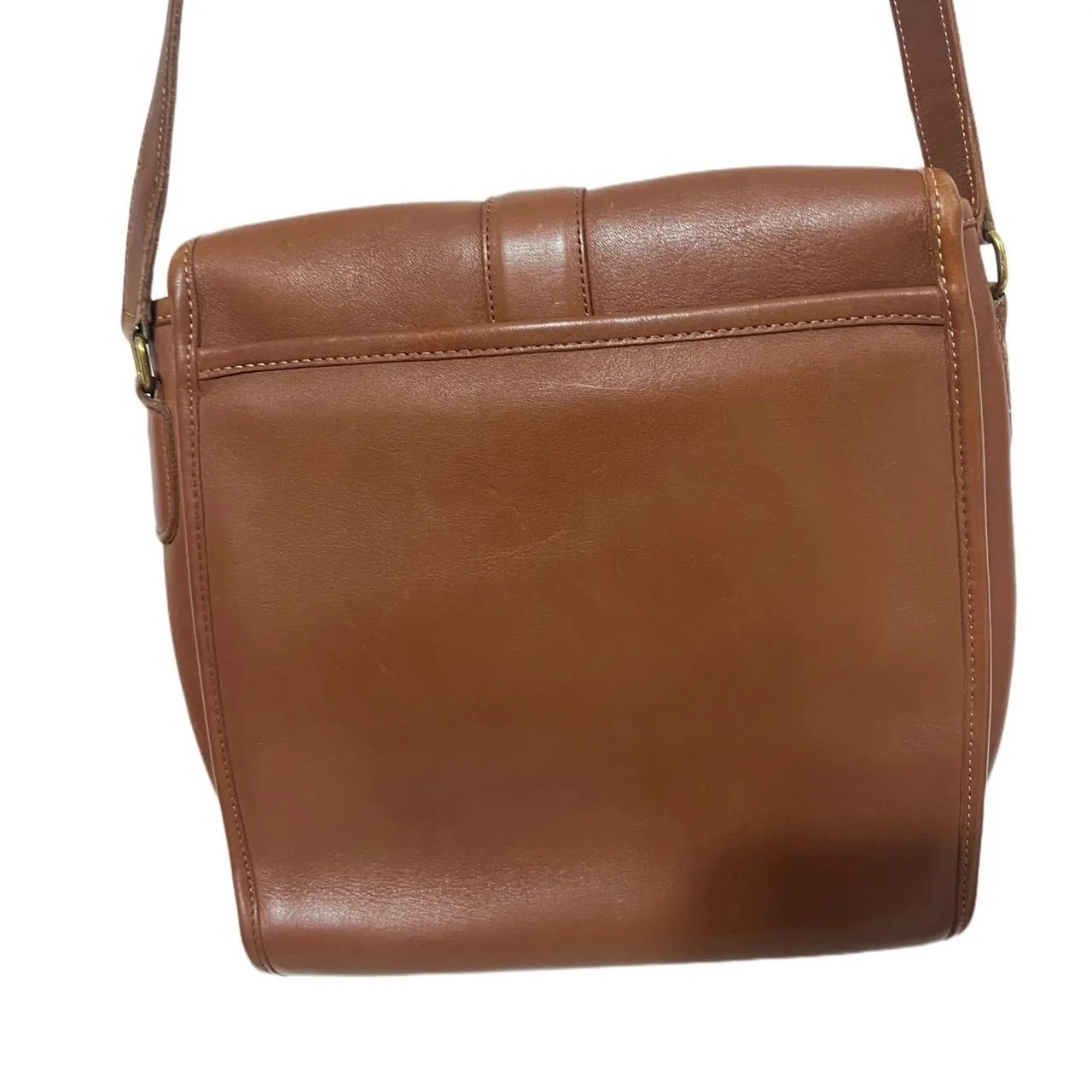 Vintage Rare Coach Burnt/Rustic Brown Leather Crossbody Shoulder Bag 044-5042, photo 5 of 7