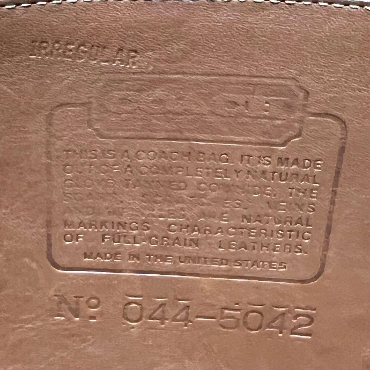Vintage Rare Coach Burnt/Rustic Brown Leather Crossbody Shoulder Bag 044-5042, photo 7 of 7