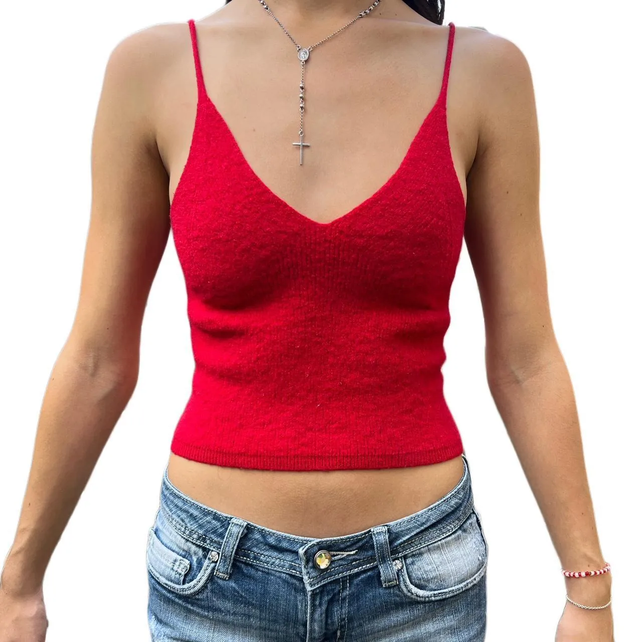 Rag & Bone Red Ribbed Wool-Blend Tank, photo 1 of 3
