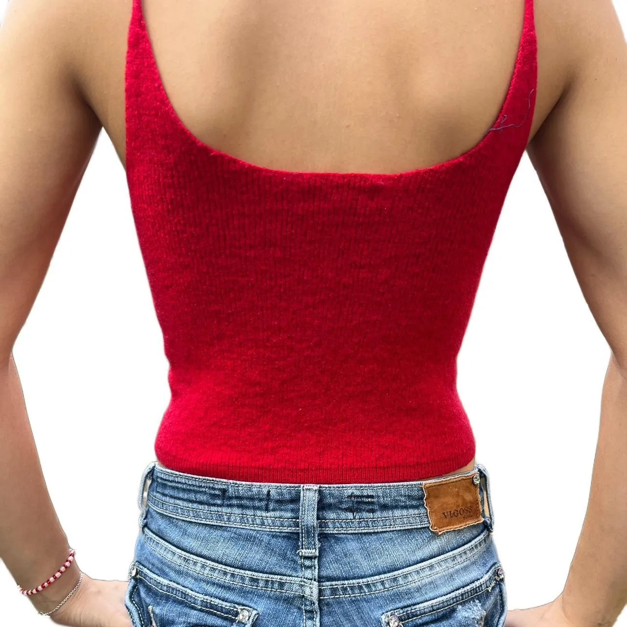 Rag & Bone Red Ribbed Wool-Blend Tank, photo 3 of 3