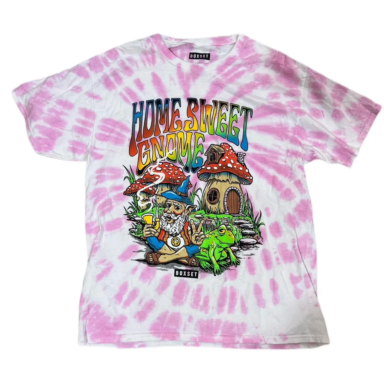 Home Sweet Gnome Pink Tye Dye Shirt, photo 1 of 3