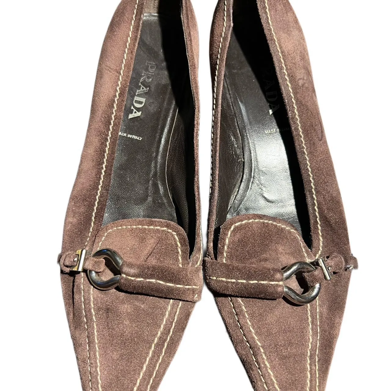 Prada Vintage Suede Pointed Toe Pumps, photo 1 of 4