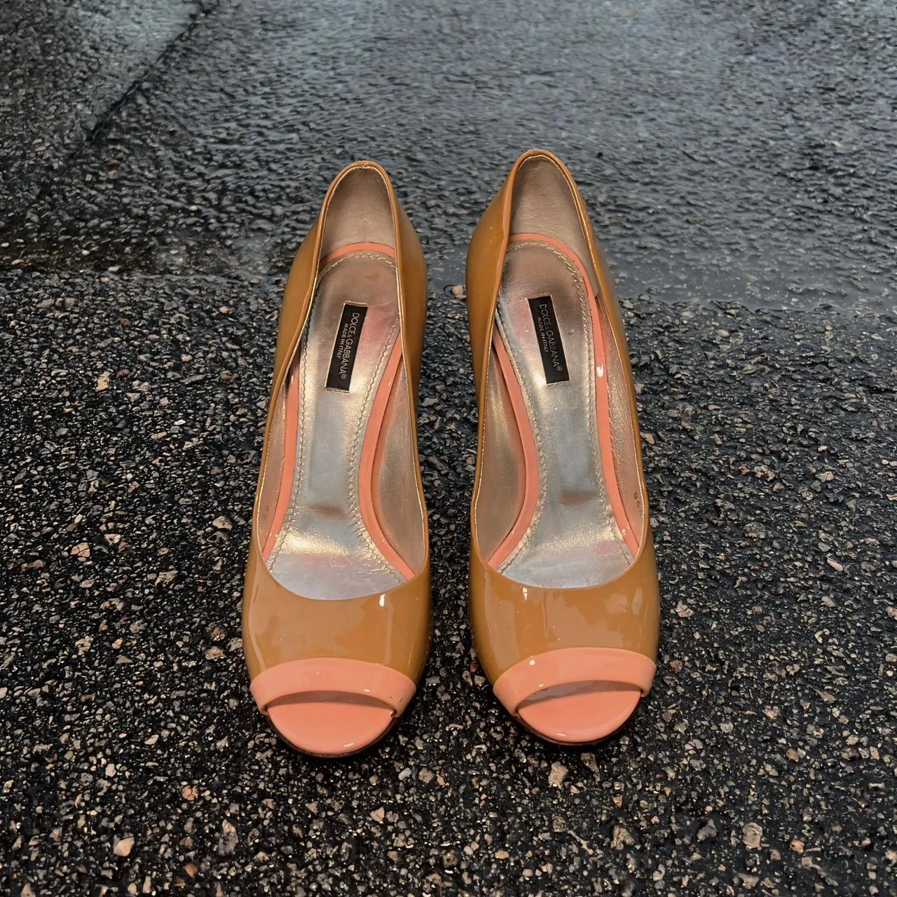 Vintage Dolce & Gabbana Peep Toe Patent Heels, photo 8 of 8