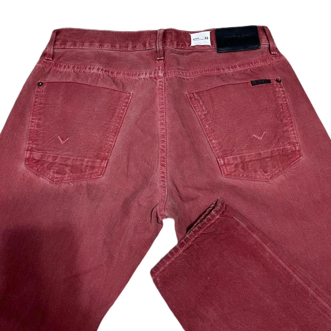 Hudson Burgundy Byron Straight Jeans, photo 1 of 5