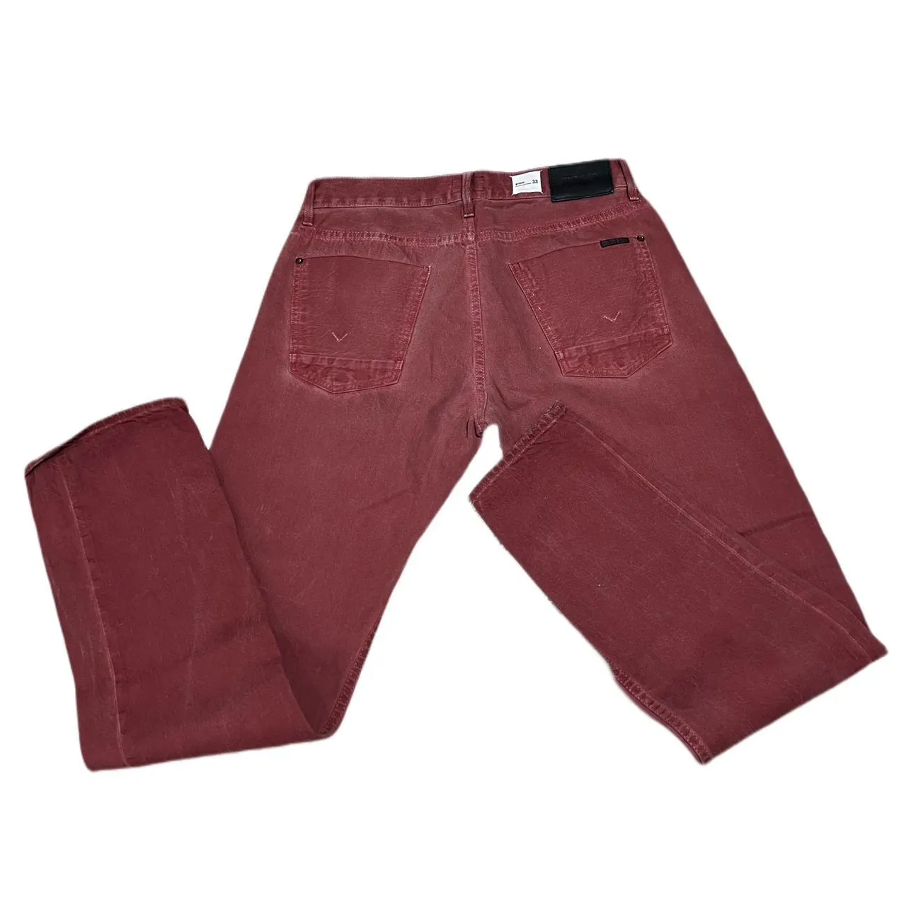 Hudson Burgundy Byron Straight Jeans, photo 3 of 5