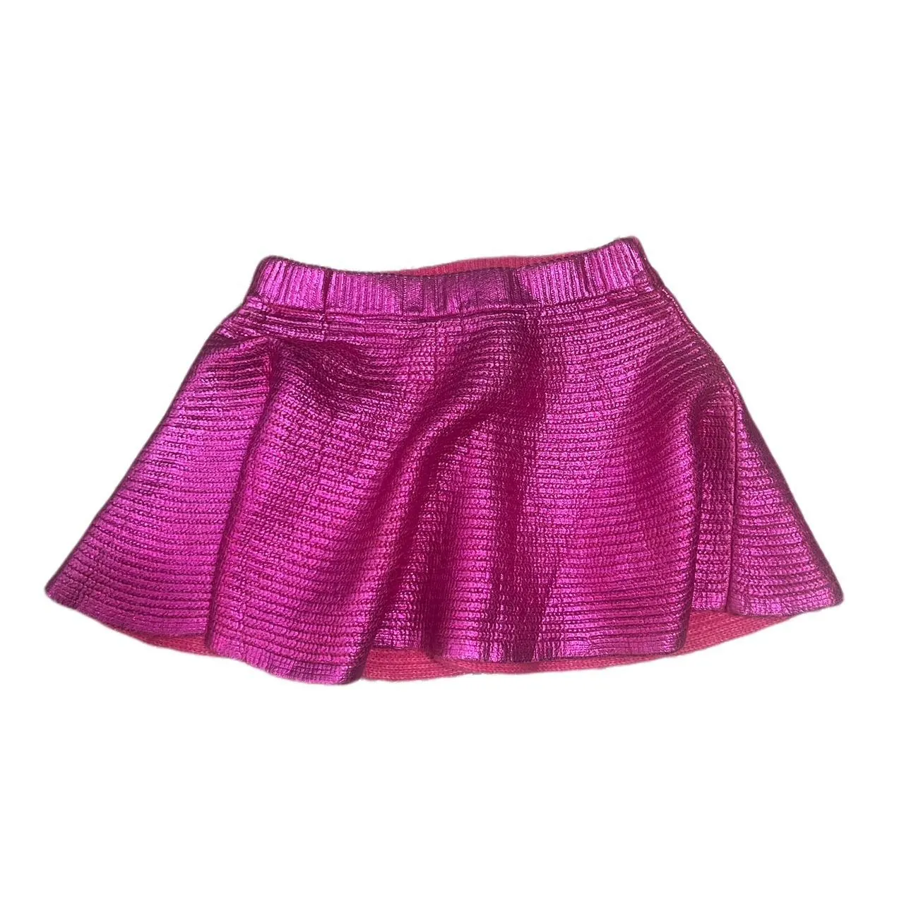 Scoop Metallic Foil Pink Mini Skirt, photo 1 of 4