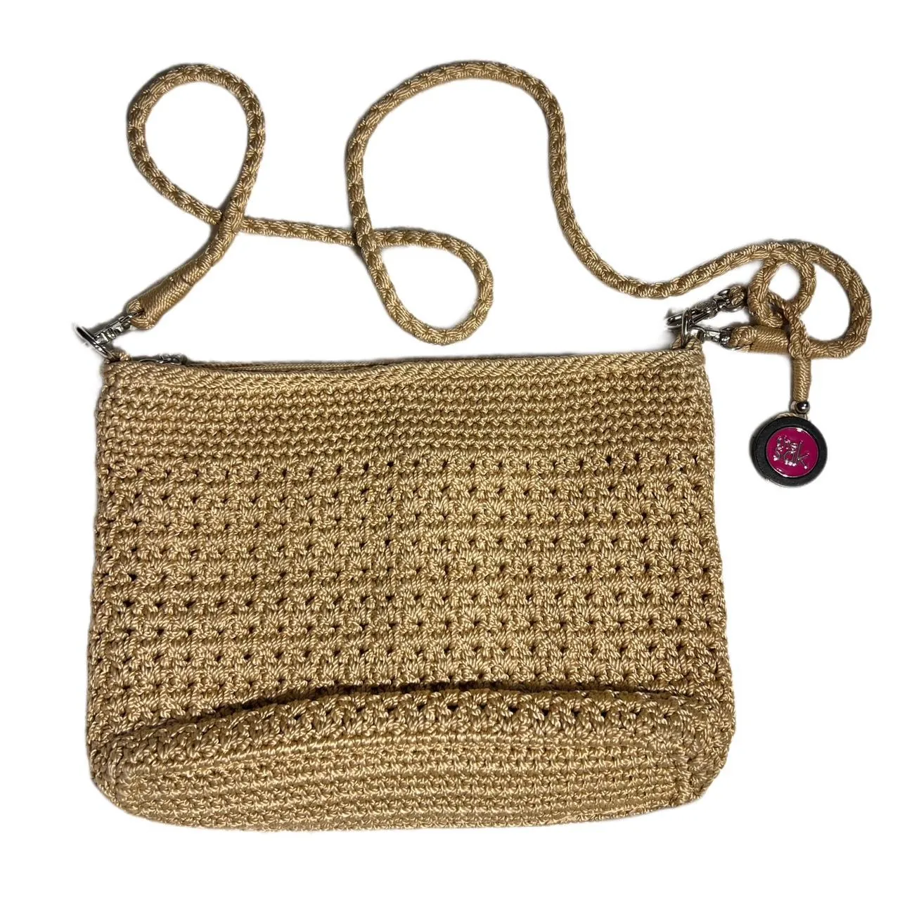 The Sak Crochet Adjustable Handle Beige Purse, photo 1 of 4