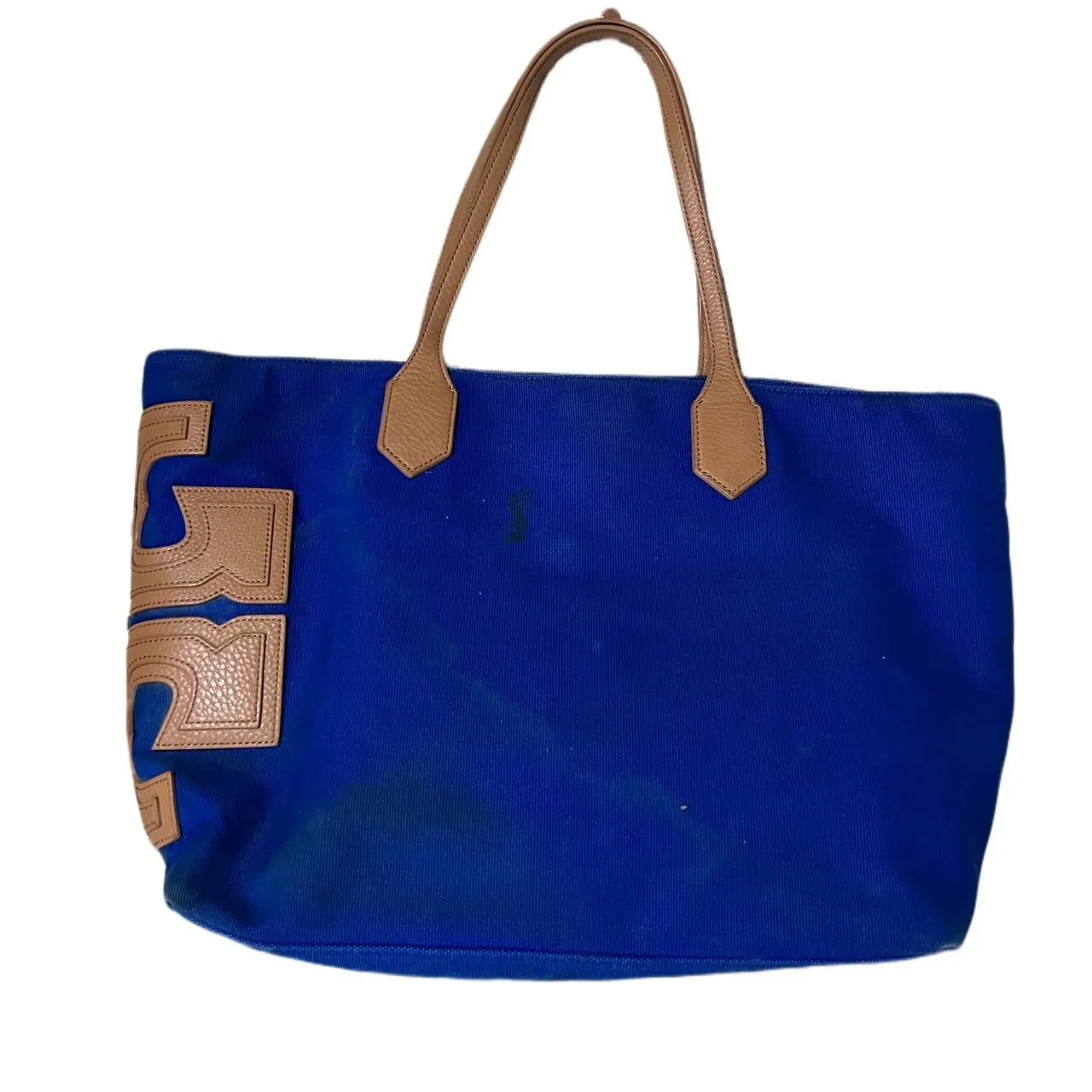 Tory Burch Rare Royal Blue Canvas Tote Bag, photo 2 of 5