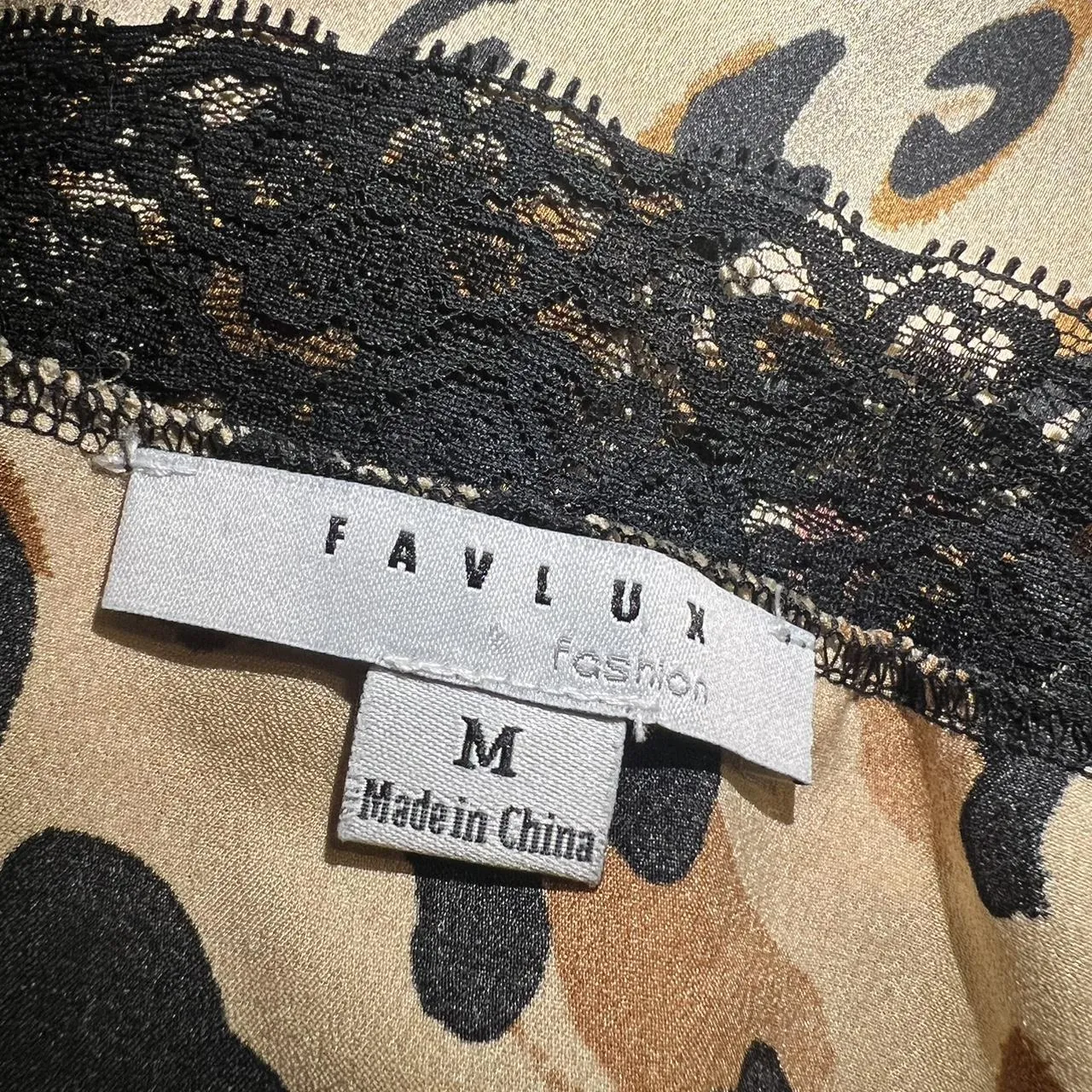 Favlux Leopard Print Lace Cami Top, photo 3 of 3