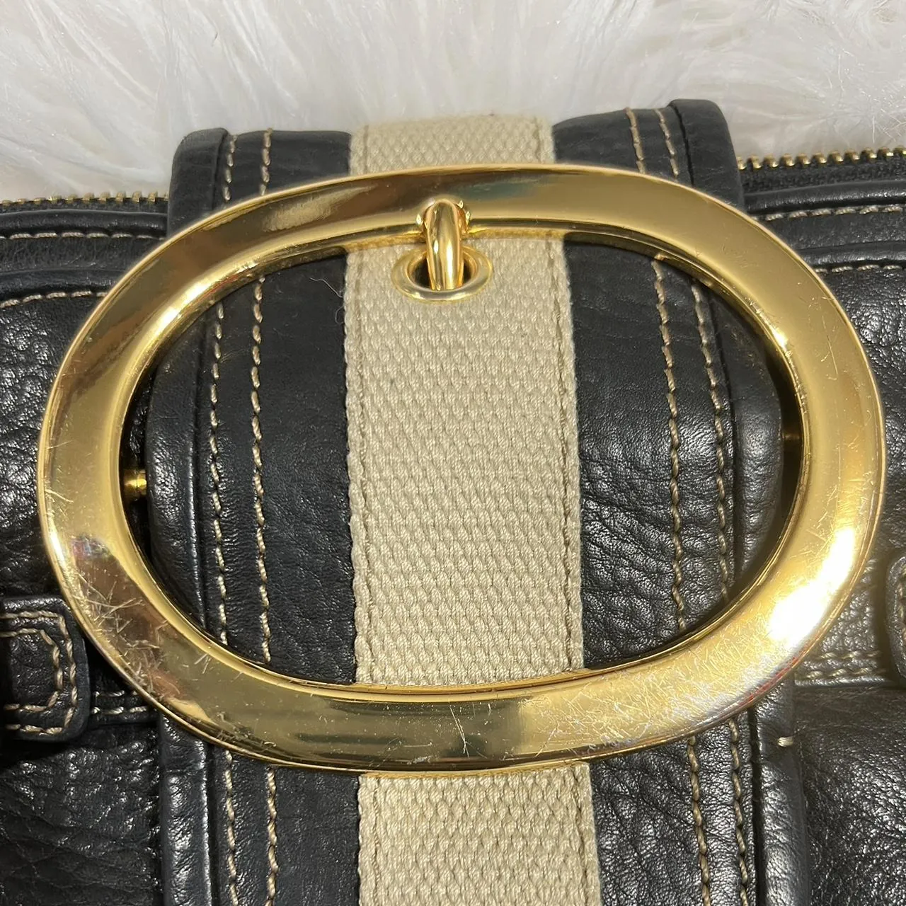 Vintage Juicy Couture Leather Buckle Clutch Bag, photo 4 of 8