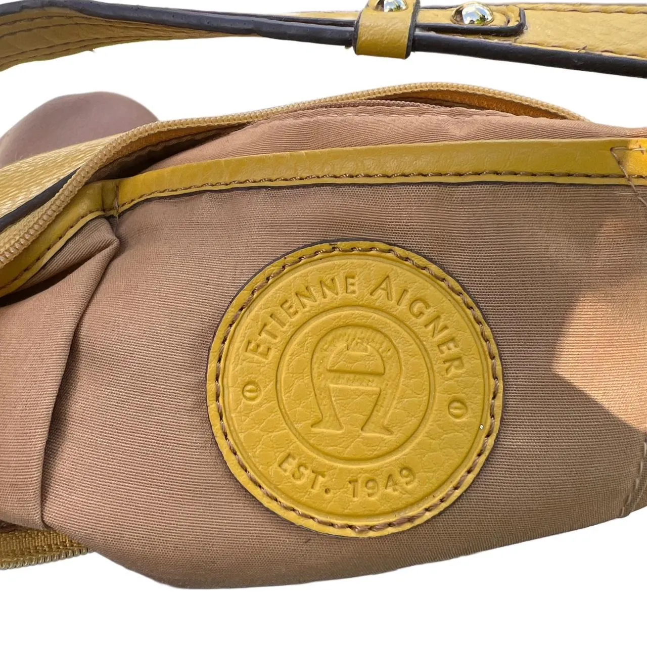 Vintage Etienne Agner Yellow Y2K Shoulder Bag, photo 4 of 5
