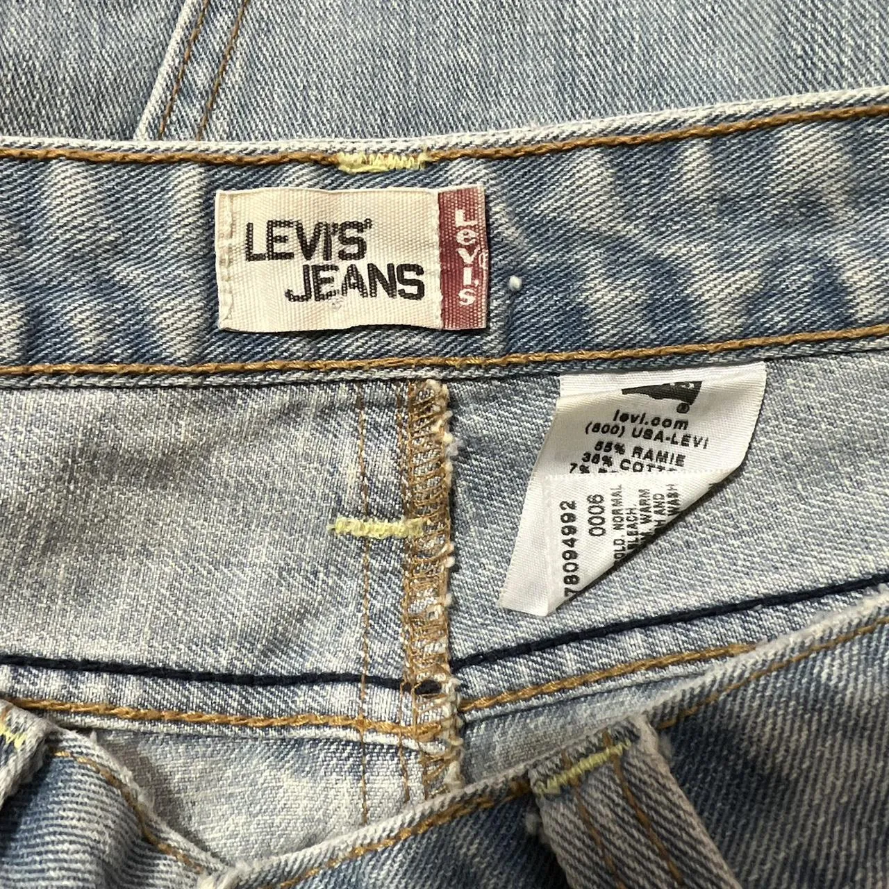 Vintage Levi’s 501 Denim Skirt with Paisley Patchwork Detailing, photo 5 of 5