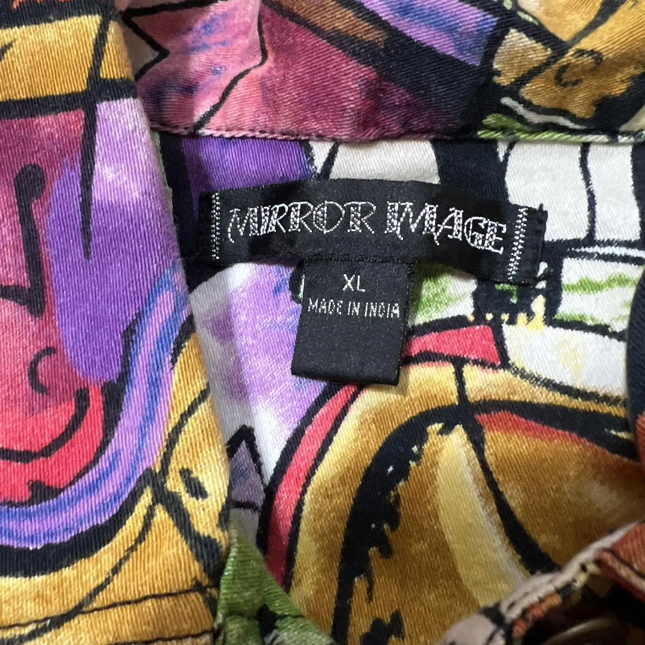 Vintage Mirror Image Abstract Picasso Artsy Denim Jacket, photo 4 of 4