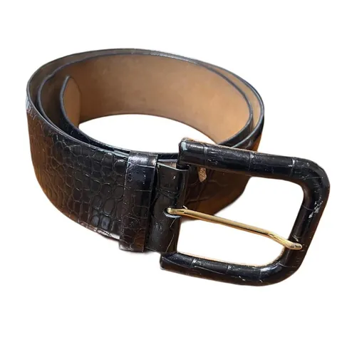 W.Kleinberg Embossed Croc Calf Leather Belt