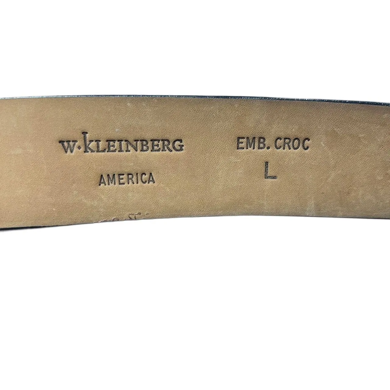 W.Kleinberg Embossed Croc Calf Leather Belt, photo 6 of 6