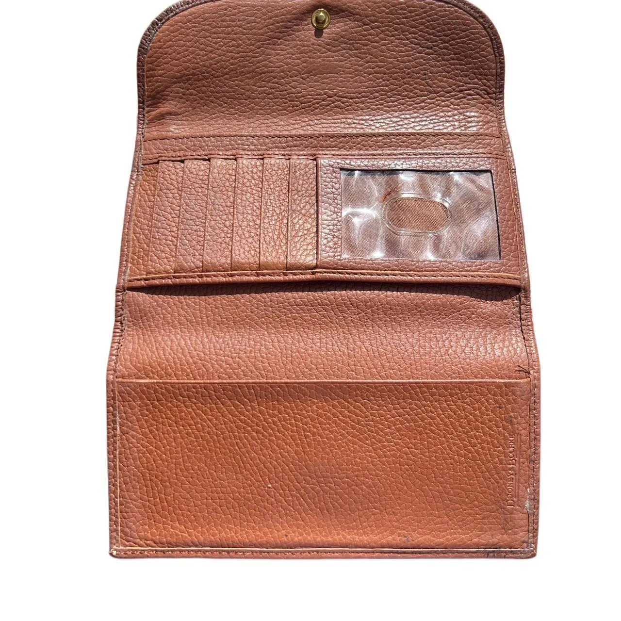 Vintage Dooney & Bourke Brown Pebble Leather Wallet, photo 2 of 3