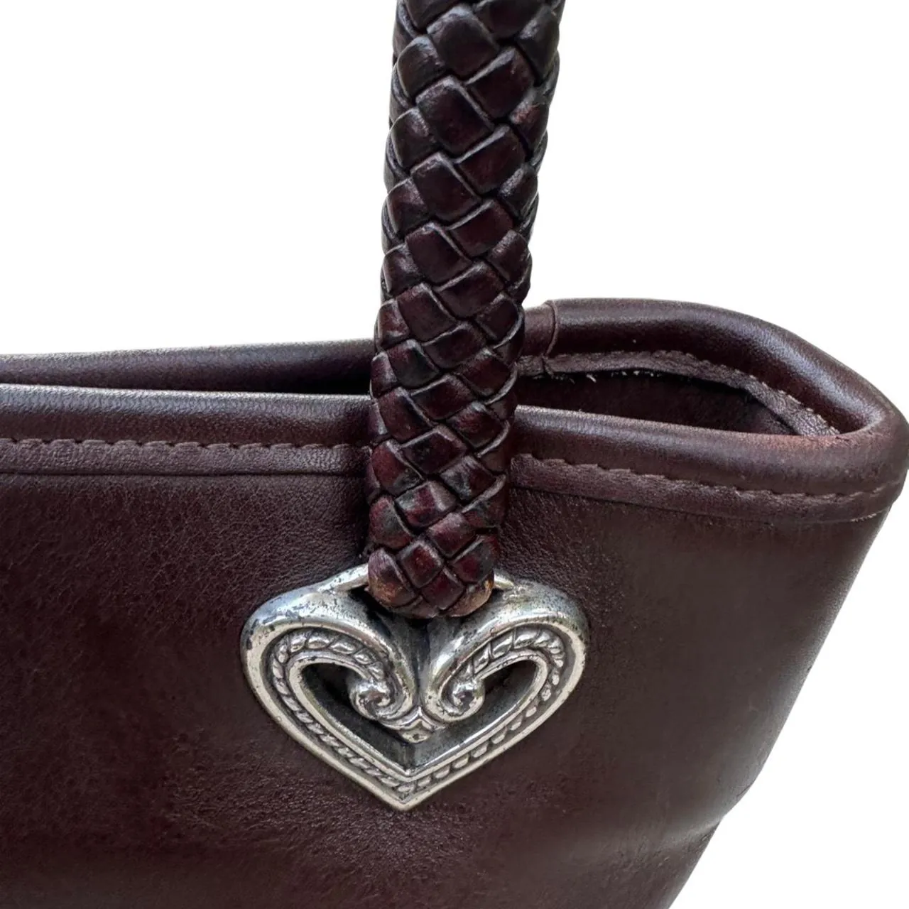 Vintage Brighton Brown Leather Shoulder Bucket Bag, photo 5 of 7