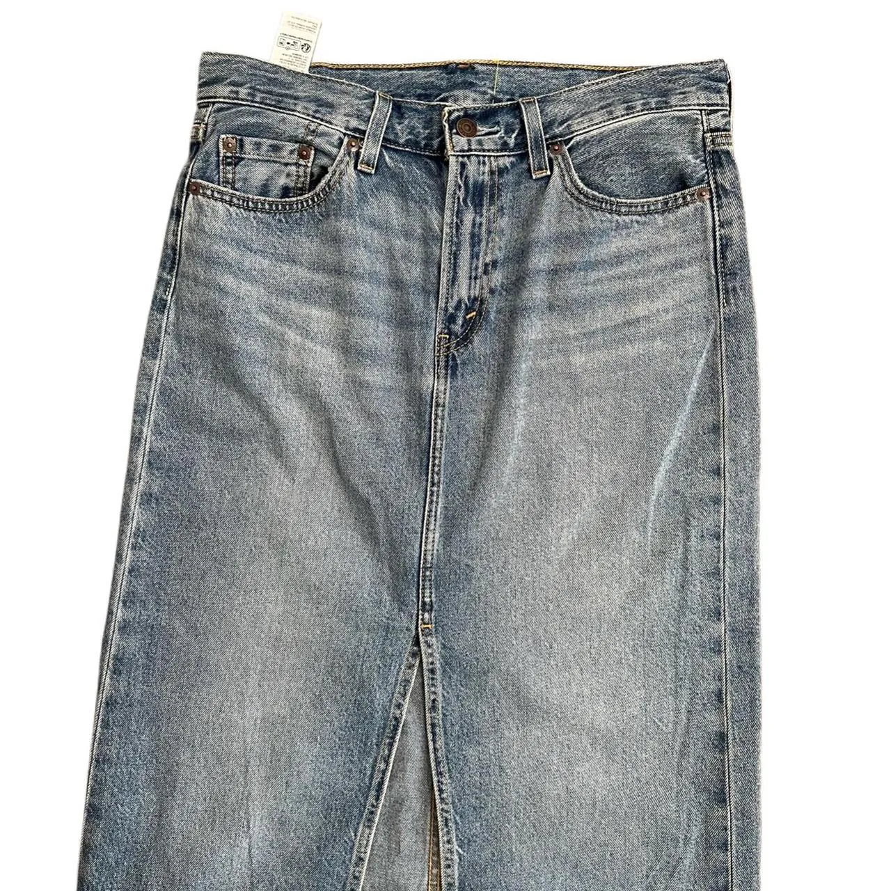Extremely Rare Vintage Levi’s Big E Denim Maxi Skirt, photo 2 of 5