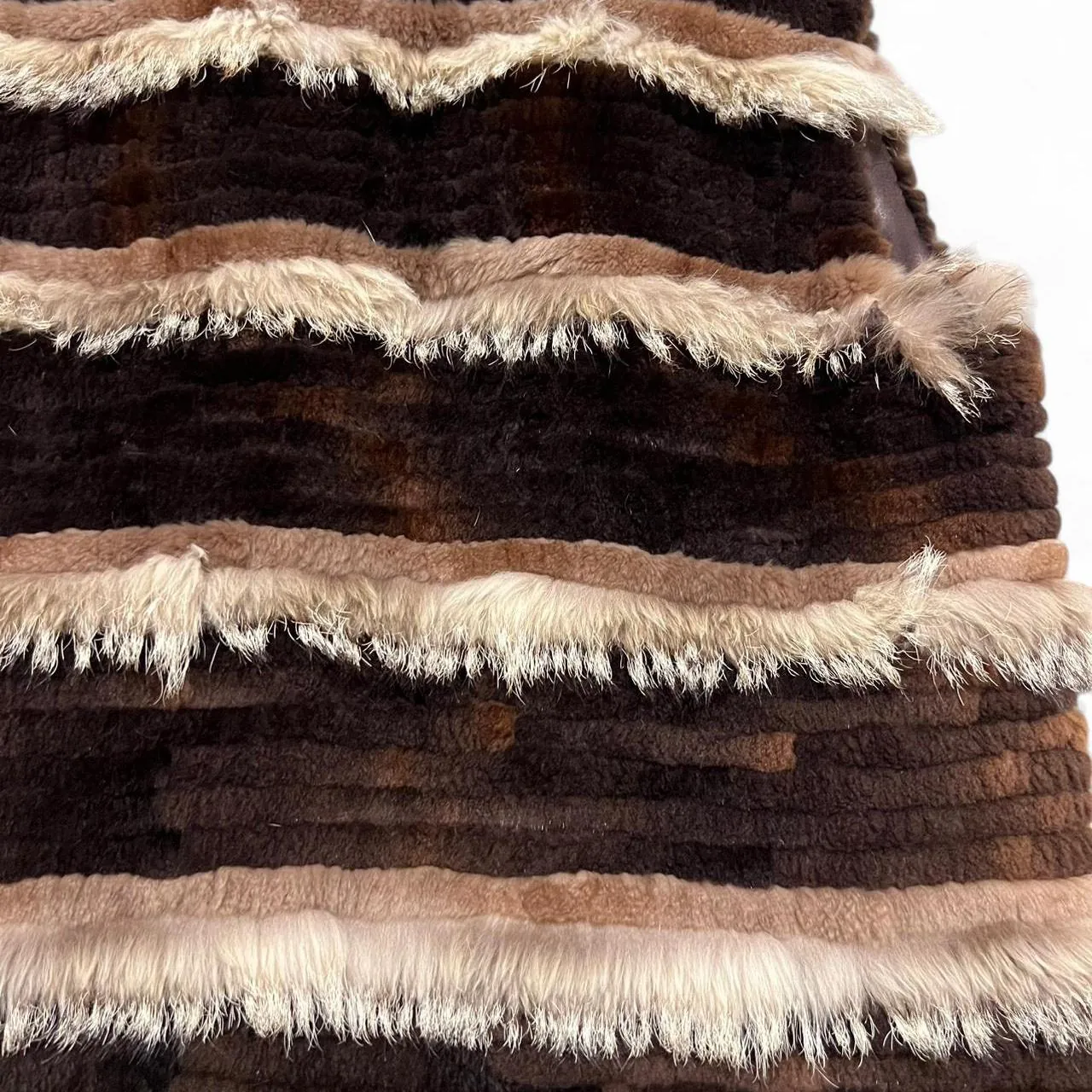 Vintage Boutique Brown and Beige Fur Vest, photo 7 of 8