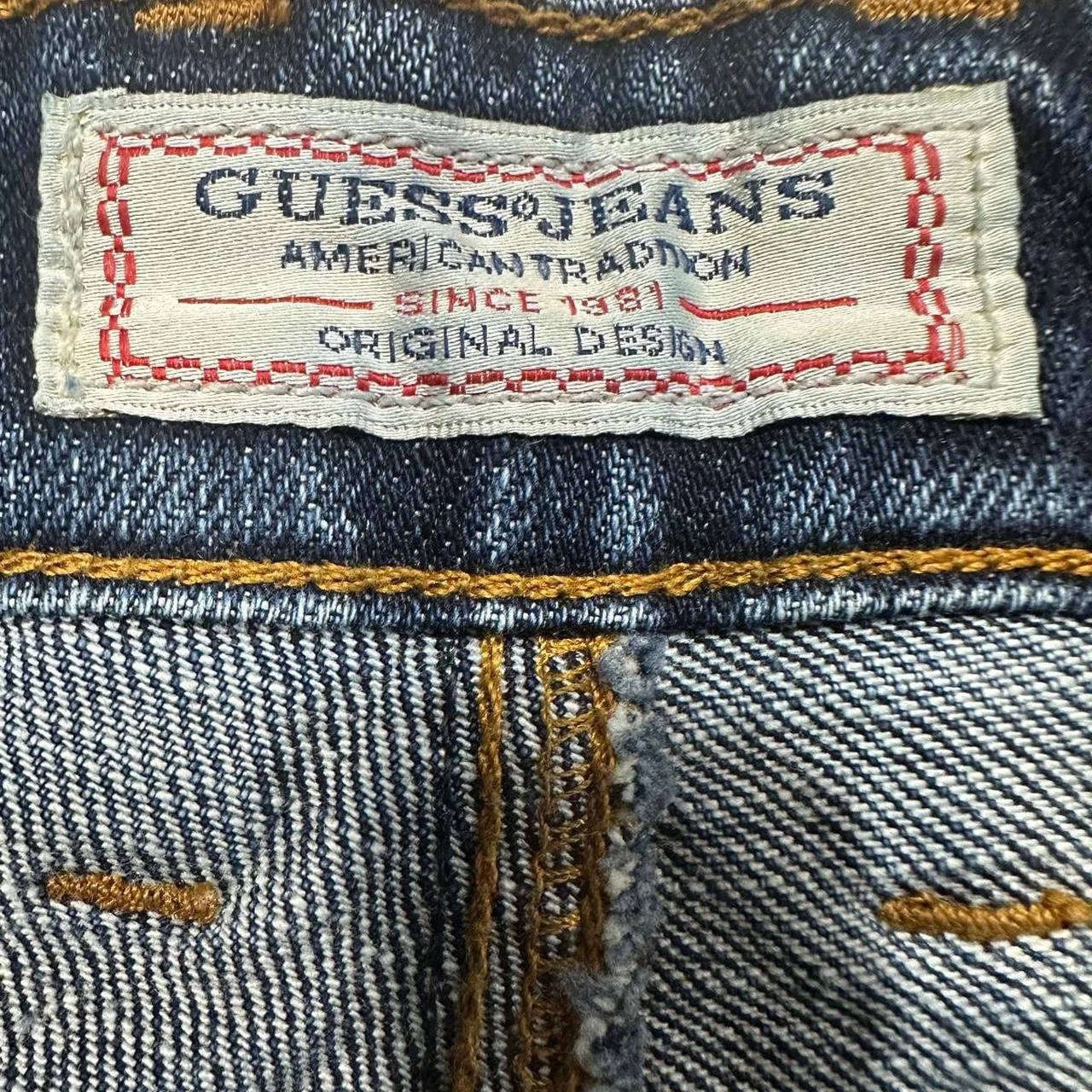 Vintage Y2K Guess Distressed Denim Shorts, photo 3 of 3