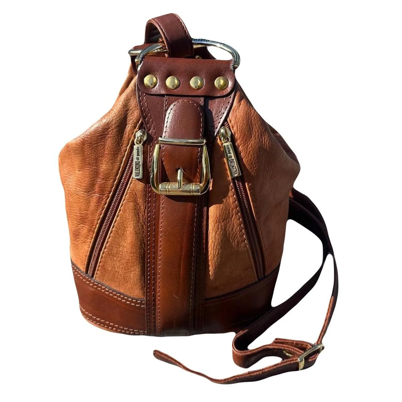 Vintage Valentino Di Paolo Leather Bucket/Backpack Bag, photo 1 of 8