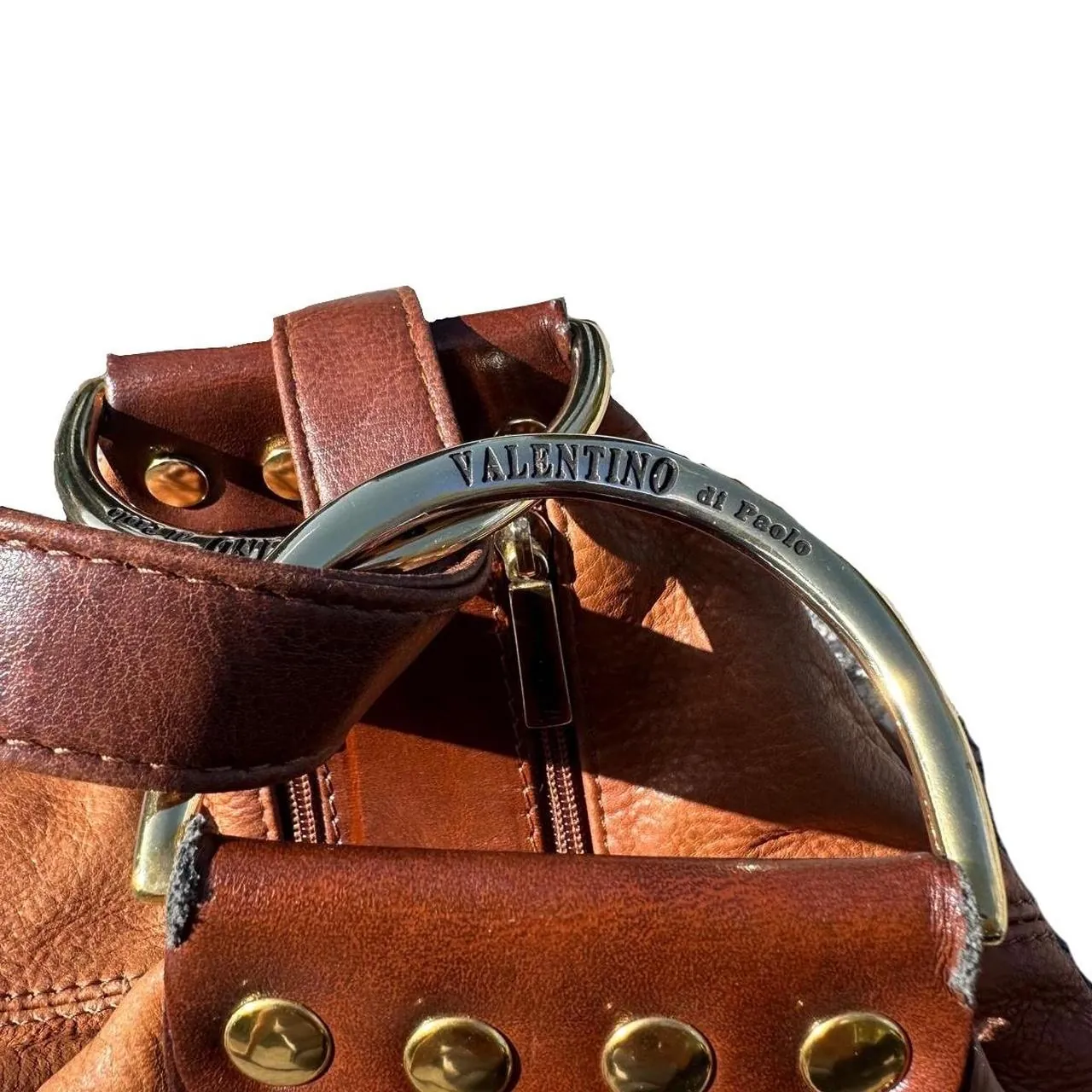 Vintage Valentino Di Paolo Leather Bucket/Backpack Bag, photo 2 of 8