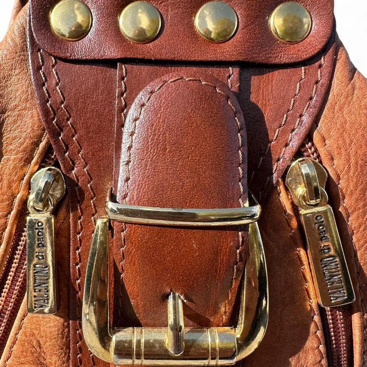 Vintage Valentino Di Paolo Leather Bucket/Backpack Bag, photo 6 of 8