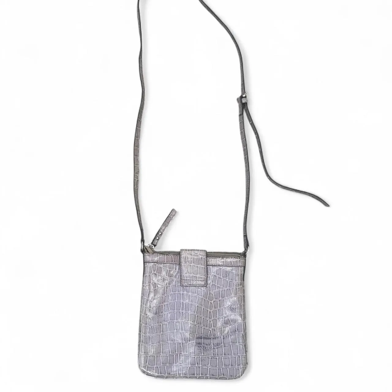 Vintage Guess Grey Snakeskin Print Crossbody Bag, photo 2 of 5