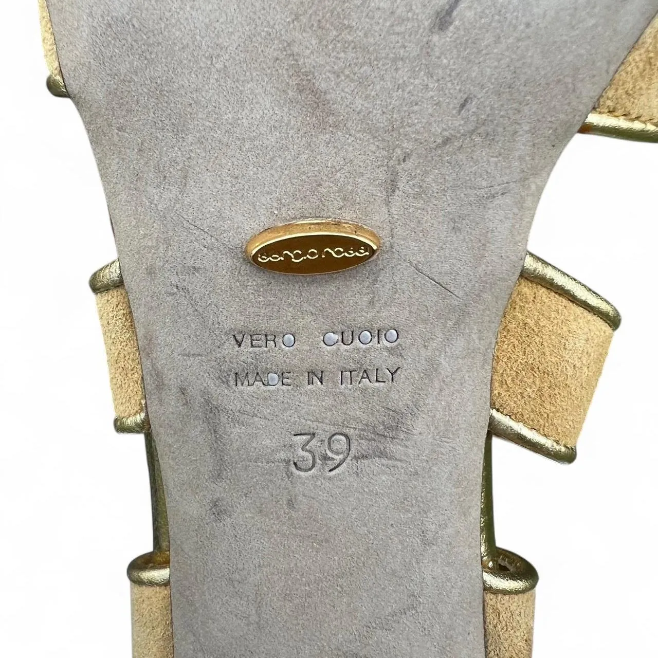 Vintage Sergio Rossi Gold Strappy Sandals, photo 5 of 5