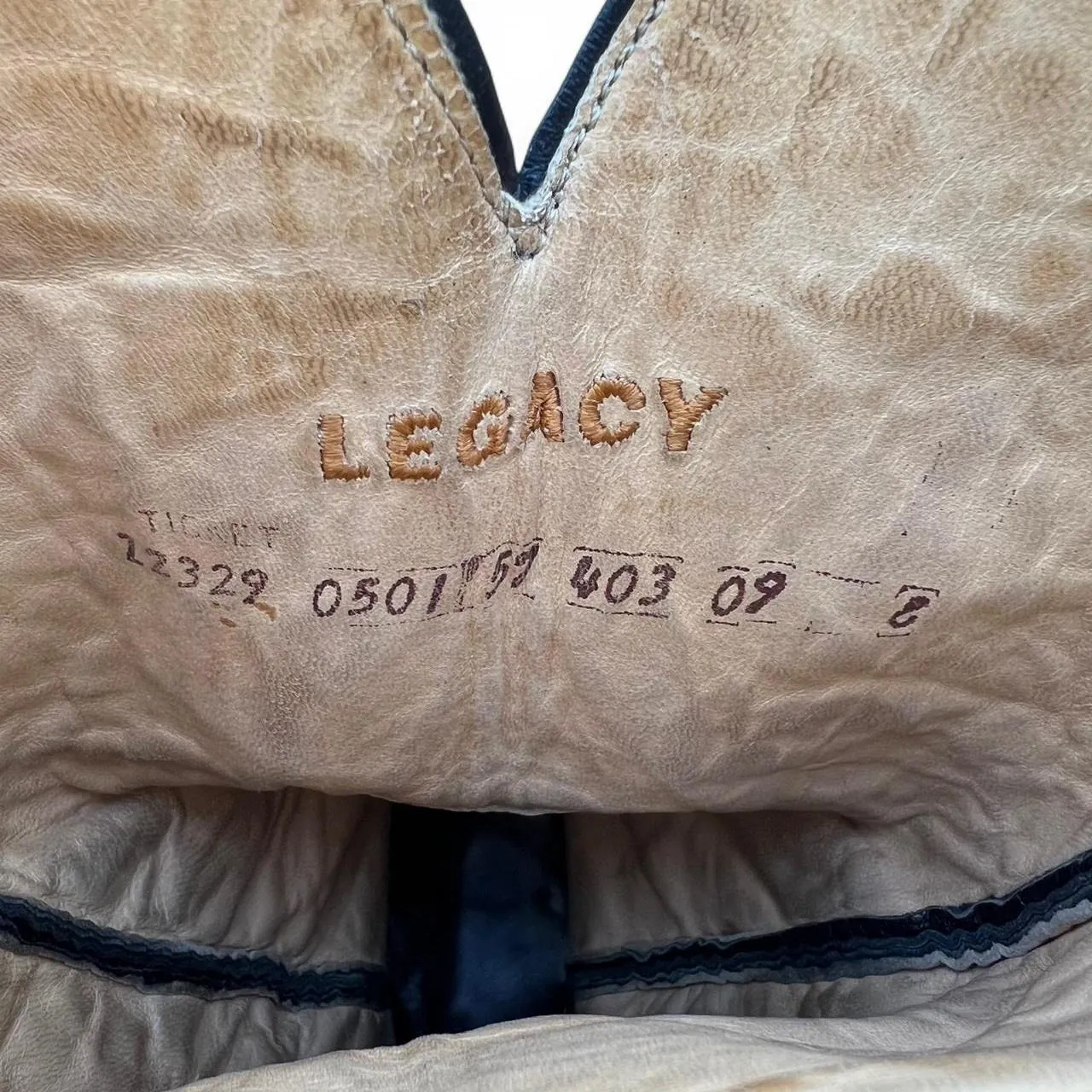 Vintage Legacy Black Western Cowboy Boots with Ostrich Leather, photo 6 of 6