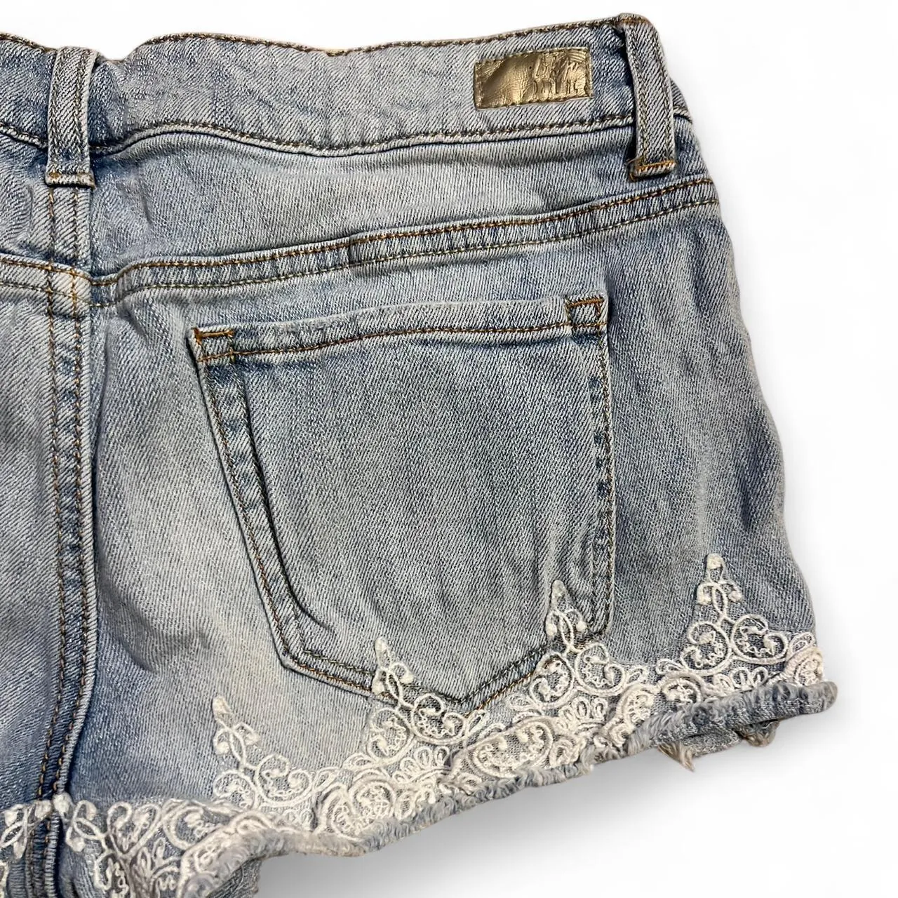 Tokyo Darling Denim Shorts with Lace Details, photo 4 of 5