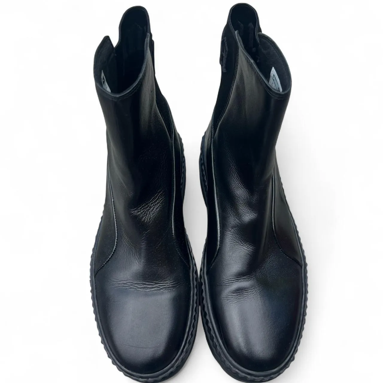 Black Puma Fenty Leather Platform Chelsea Booties, photo 4 of 5