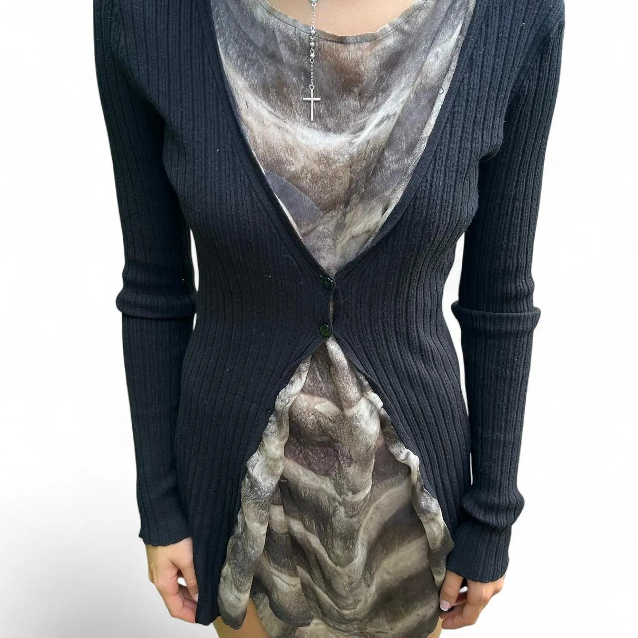 Rare Vintage Roberto Cavalli Black Long Sleeve Top, photo 3 of 8