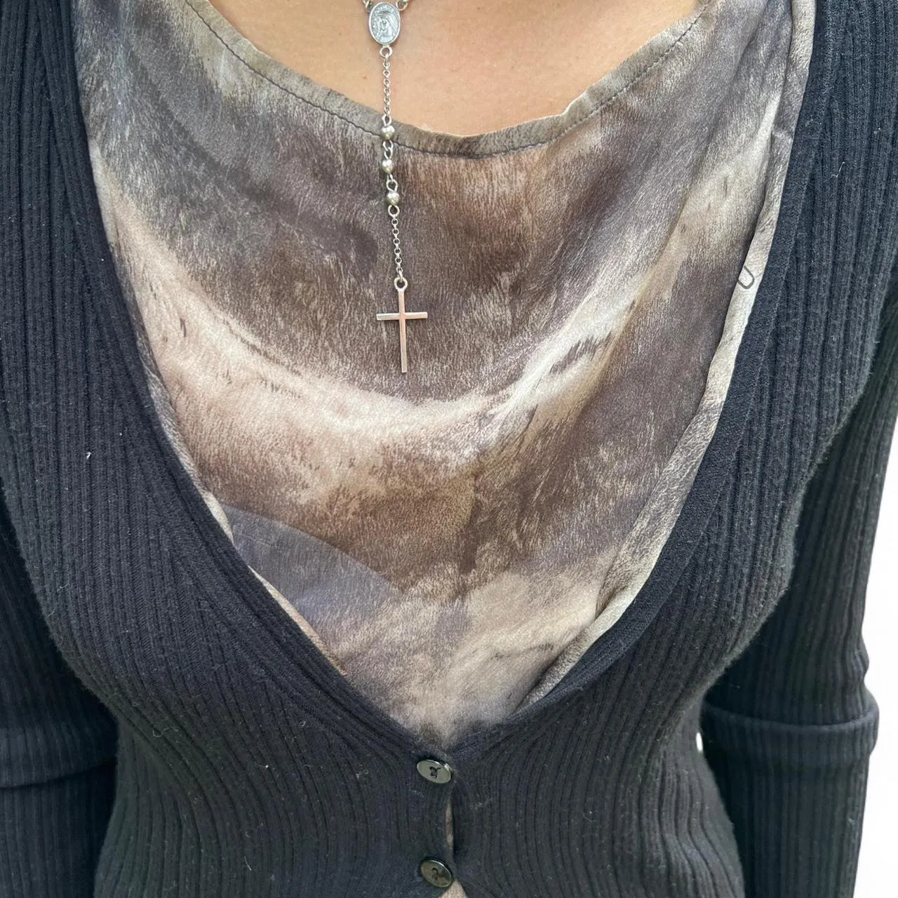 Rare Vintage Roberto Cavalli Black Long Sleeve Top, photo 4 of 8