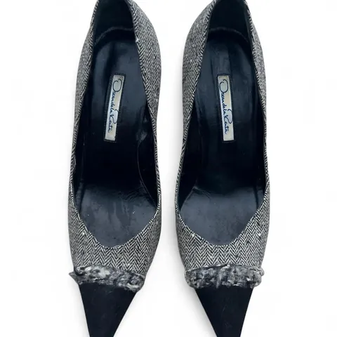Vintage Oscar de la Renta Colorblock Pattern Pumps