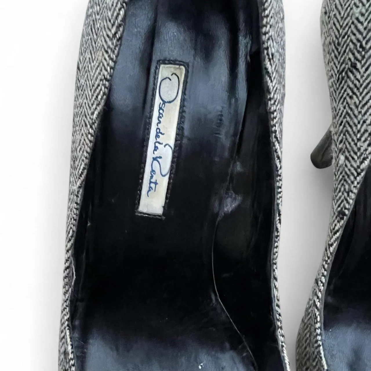 Vintage Oscar de la Renta Colorblock Pattern Pumps, photo 3 of 4