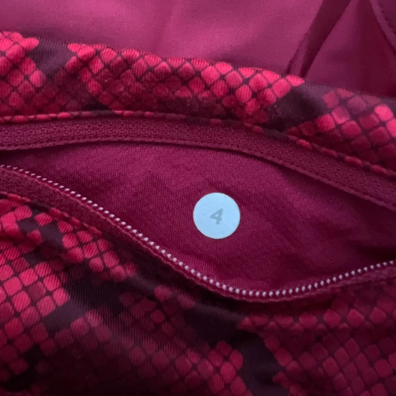 Lululemon Red Snake Print Speed Mini Shorts, photo 5 of 5