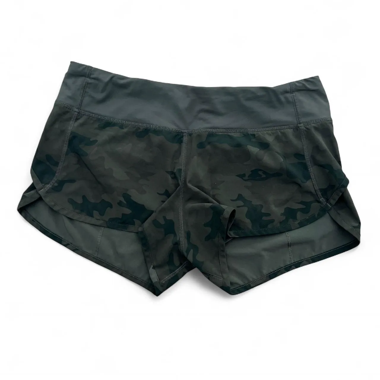 Lululemon Green Camo Speed Up Shorts, photo 1 of 5