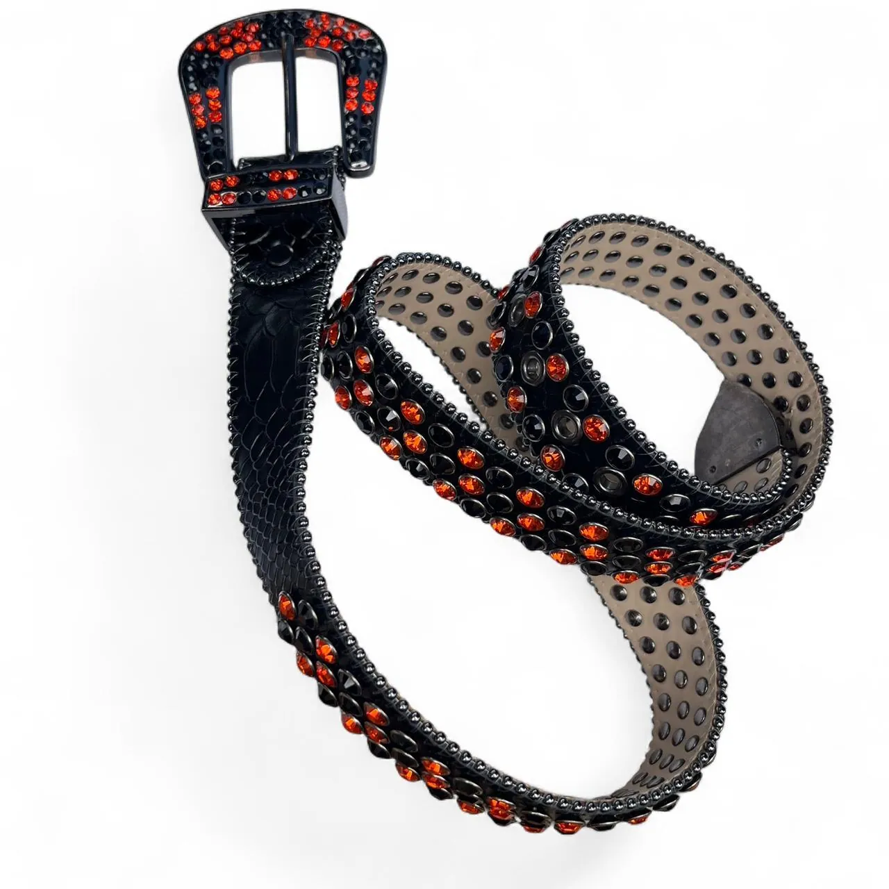 DNA Premium Wear Black and Orange Rhinestone Belt, photo 2 of 5
