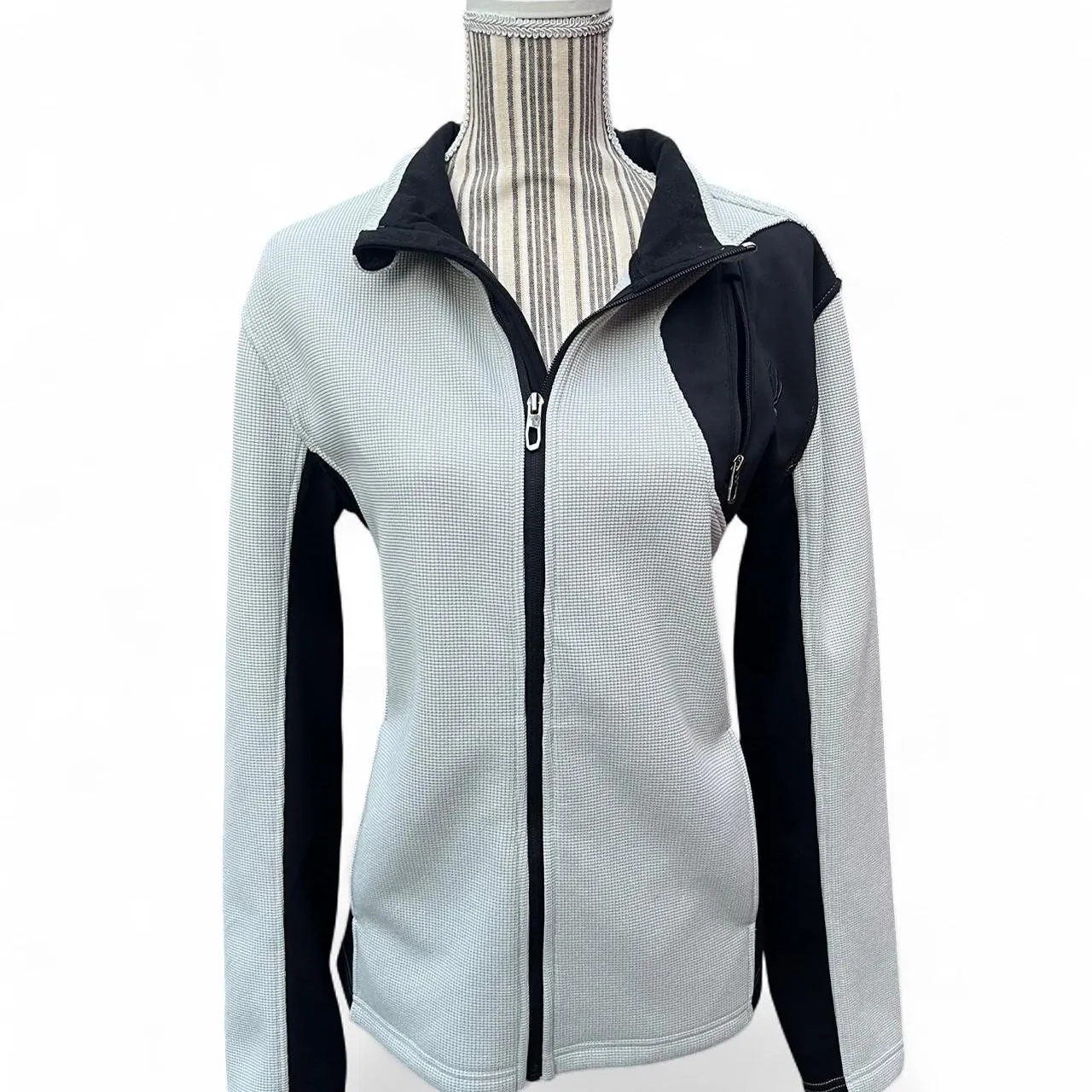 Spyder Grey Fleece Textured Hiking Jacket, photo 1 of 6