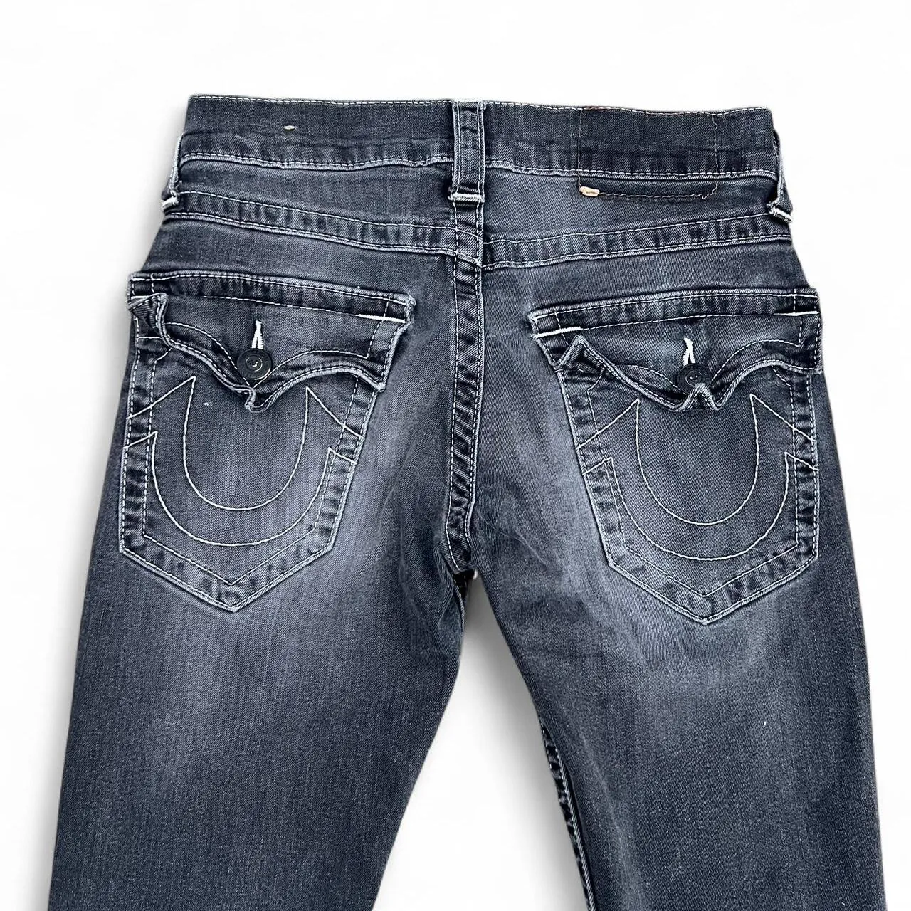 Vintage True Religion Distressed Black Denim Jeans, photo 1 of 5