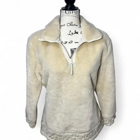 Vintage Tecnica Faux Fur Embroidered Pullover Jacket