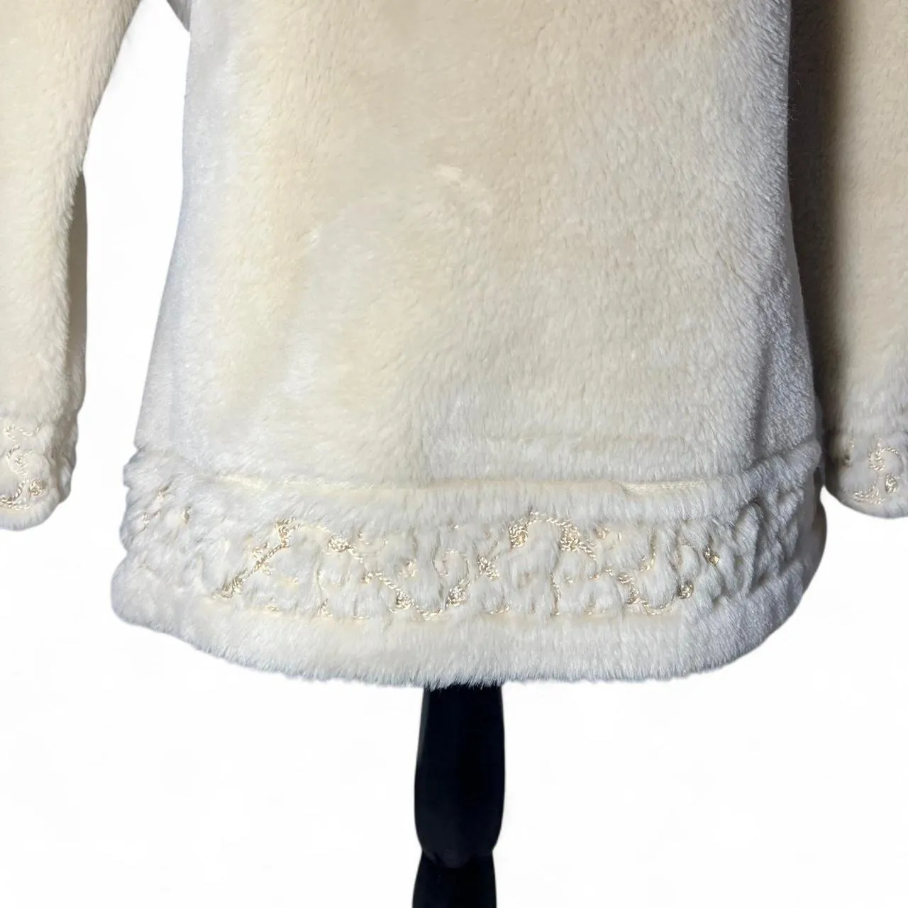 Vintage Tecnica Faux Fur Embroidered Pullover Jacket, photo 2 of 6