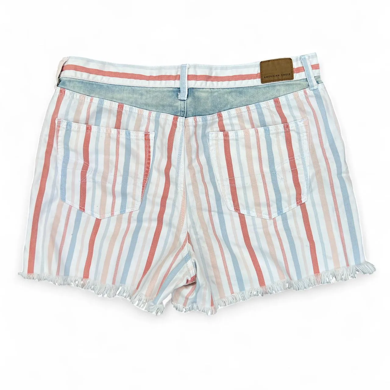 American Eagle Striped Denim Mom Shorts, photo 3 of 4