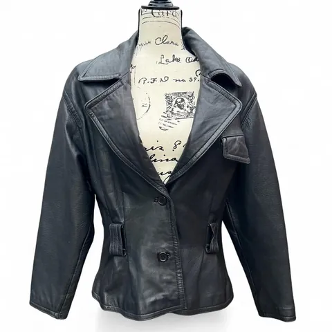 Vintage Siena Studio Black Leather Jacket