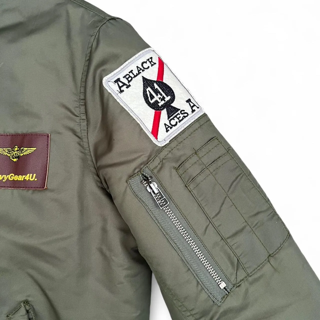 Avidace L-2B Navy Patch Flight Bomber Jacket, photo 4 of 8