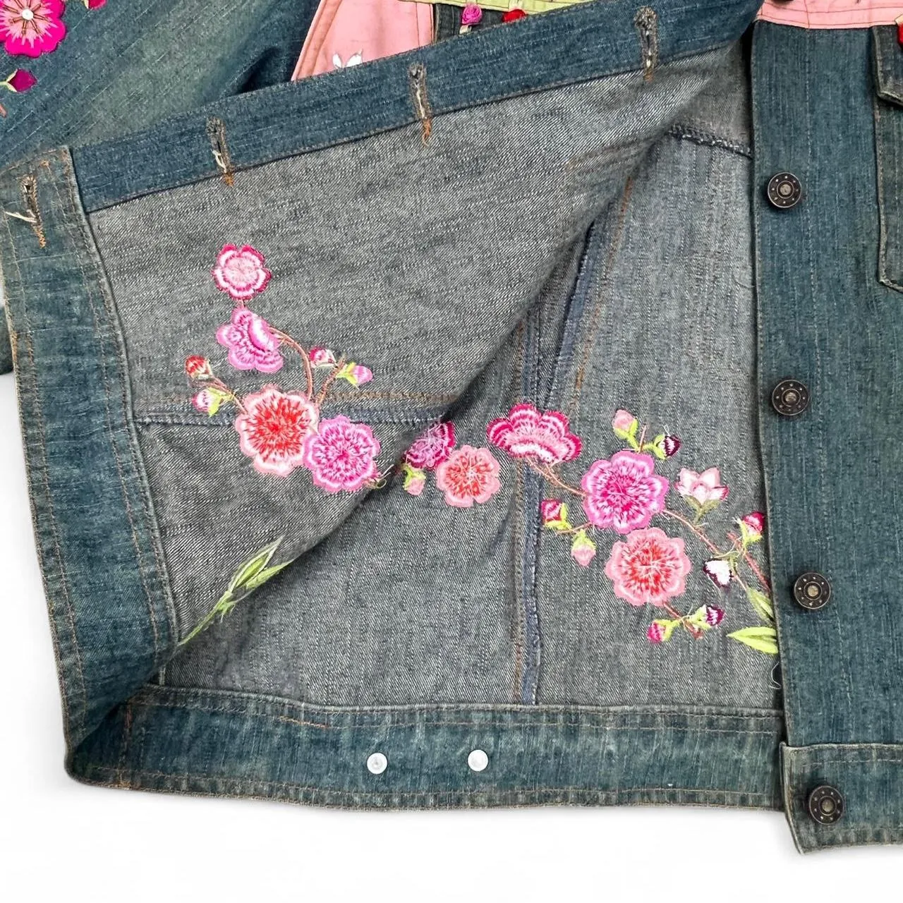 Vintage Berek Takako Sakon Embellished Butterfly Jean Jacket, photo 5 of 6