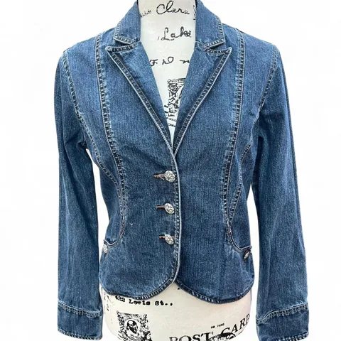 Vintage Y2K French Cuff Hourglass Denim Jacket