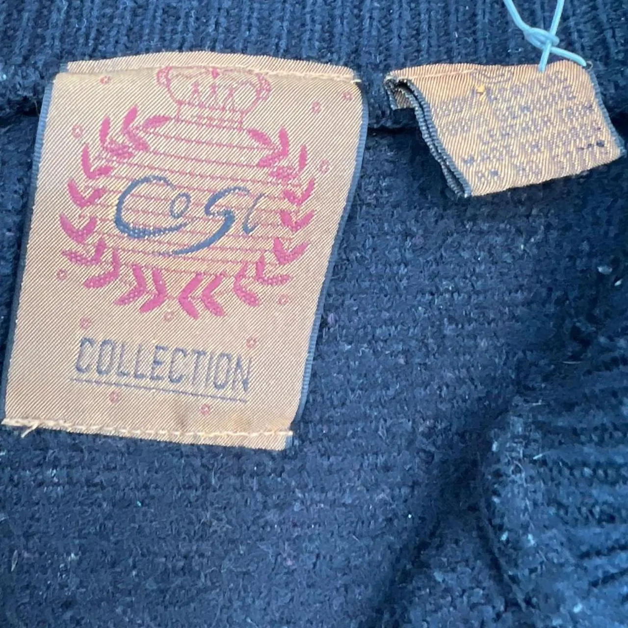 Rare Vintage 80s Cogi Collection Knit Leather Crewneck Sweater, photo 4 of 6